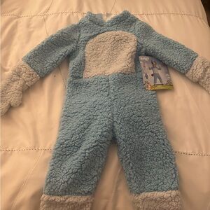 Lucy Light Blue and White Kids One Piece Footie